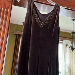 Brown velvet dress size 14